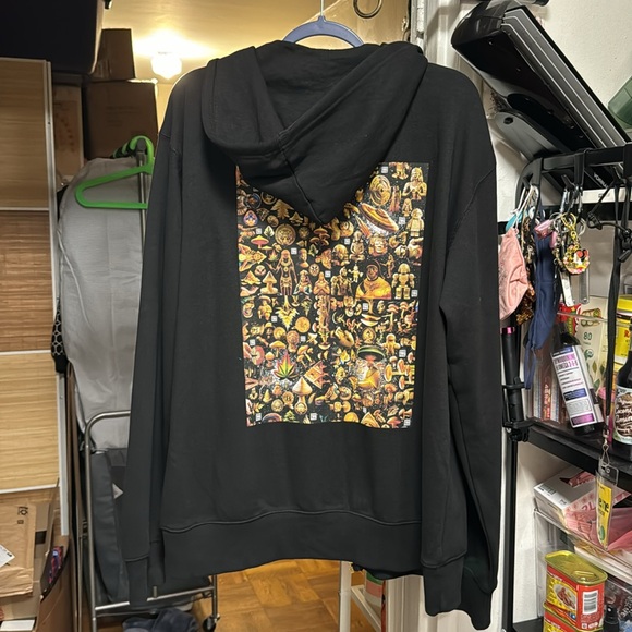 Abstrakjsnc long sleeve black hoodie - Picture 4 of 6